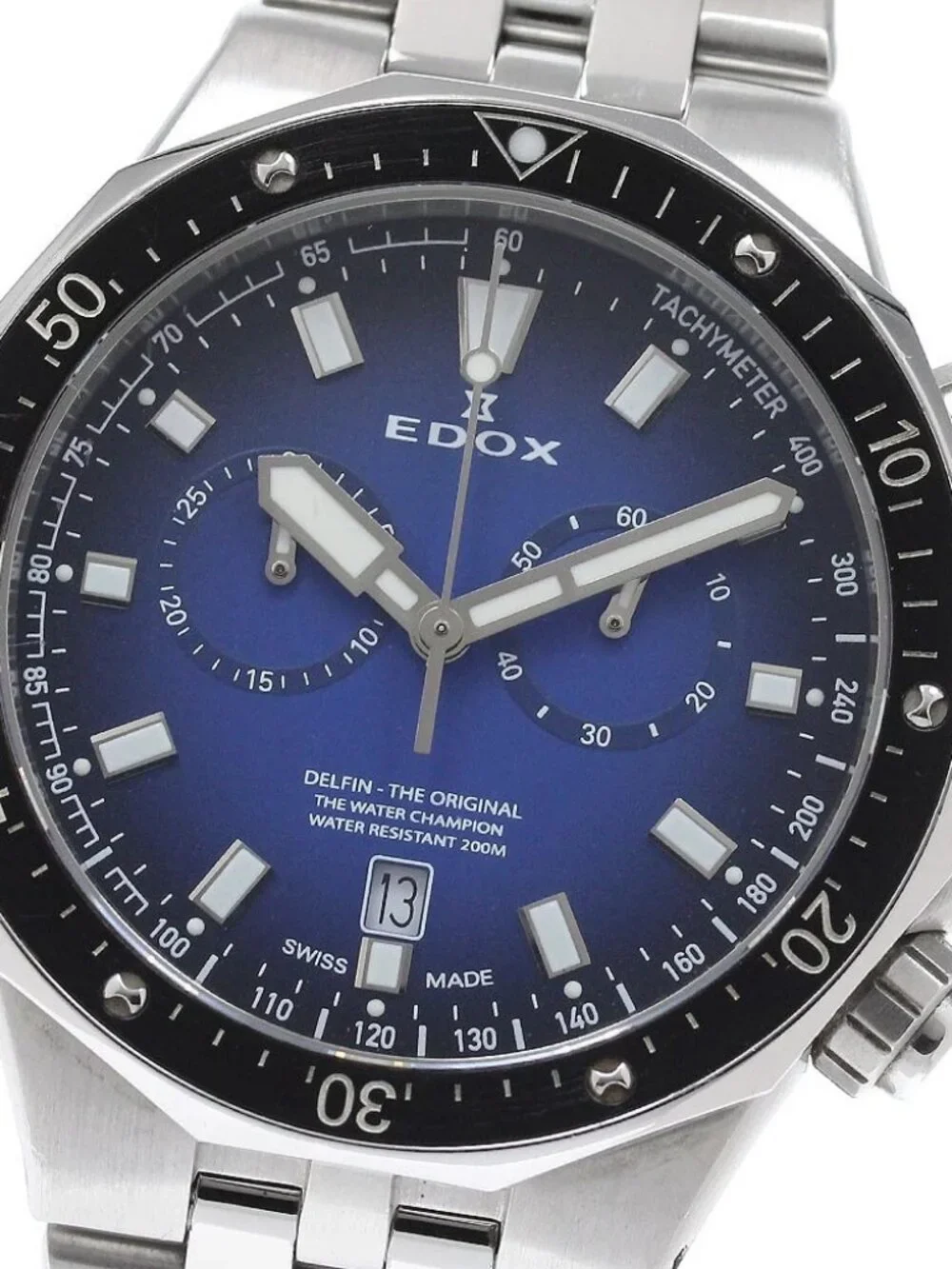 EDOX Delfin original chronograph 10109 Date blue Dial Quartz Men's Watch_957322